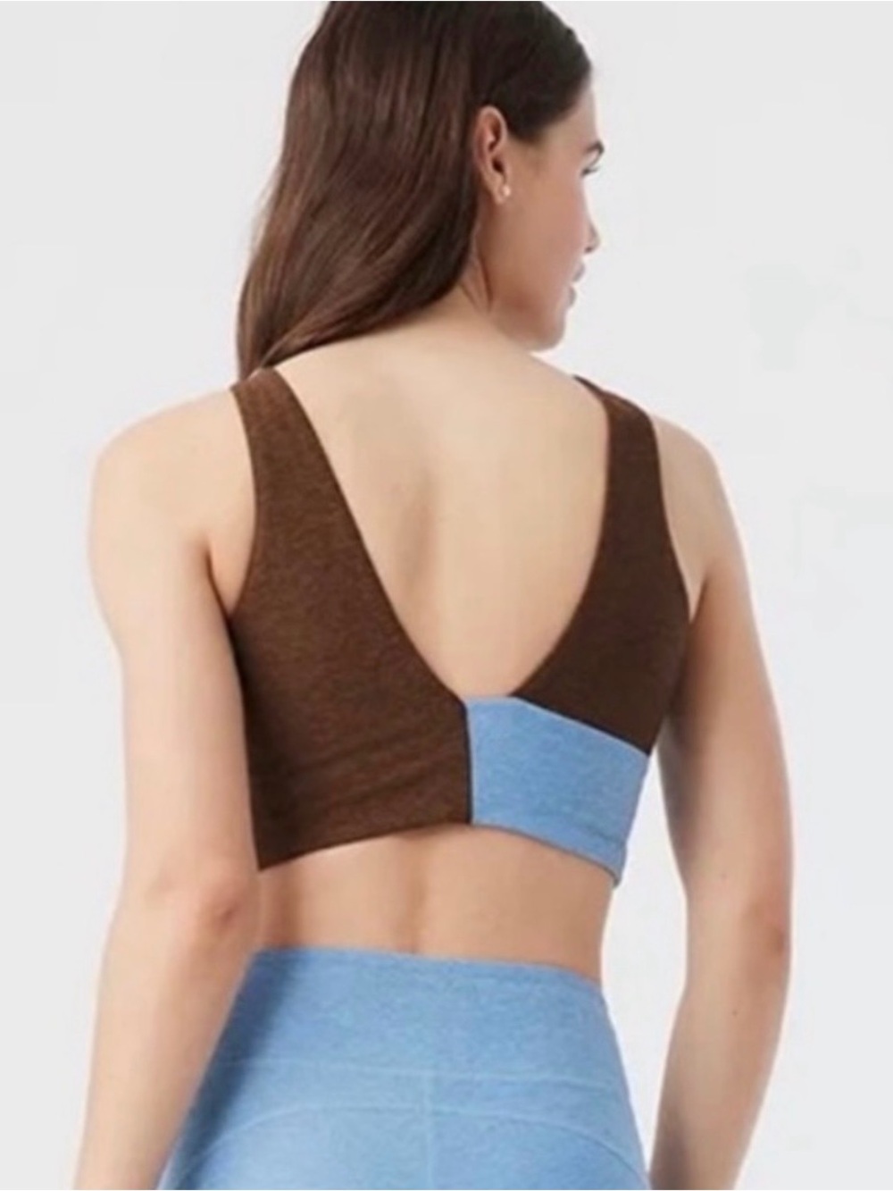 Outdoor Voices Venus Crop Top InnLight Blue And Brown
